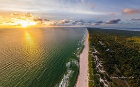 The Curonian Spit in East Prussia, on the coast of the Baltic Sea.