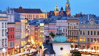 Kraków, the former royal capital of the Polish-Lithuanian Commonwealth.