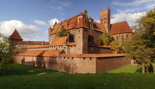 Malbork Castle in northern Poland, the former headquarters of the Teutonic Knights.