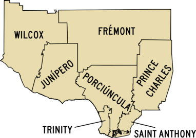 Gold Coast counties (labelled)