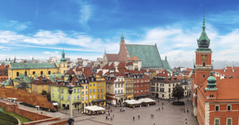 The restored old town of Warsaw.