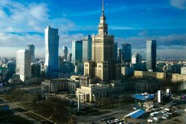 The Palace of Culture and Science in Warsaw.