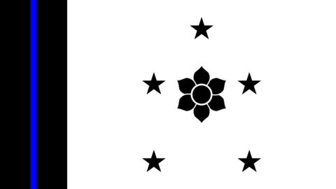 Flag of Astoria (thin blue line)