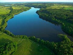 A lake in the Masurian Lake District of northern Poland.