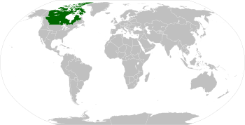 Location of Manitoba in North America