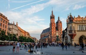 The old town center of Kraków.