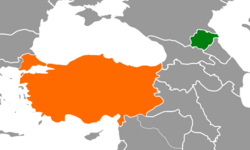 Map indicating locations of Waynakhia and Anatolian Republic