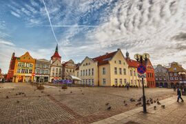 The main square of Olsztyn in Pomerelia.